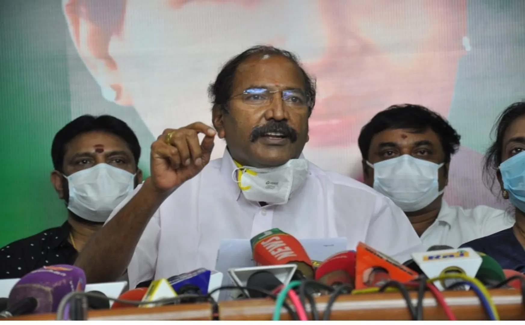 former minister thangamani pressmeet at chennai 